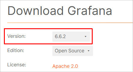 Выбор версии Grafana для загрузки Выбор версии Grafana для загрузки