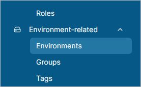 Переходим в Environments в левом меню портейнера Переходим в Environments в левом меню портейнера